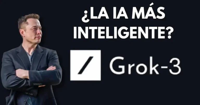 Interfaz de Grok 3 mostrando sus funciones avanzadas de inteligencia artificial, desarrolladas por Elon Musk.
