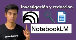 Interfaz de Notebook LM mostrando sus funciones avanzadas y usos inesperados en productividad y gestión de proyectos.