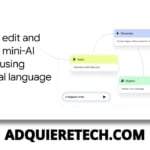 Interfaz de Opal de Google, mostrando el asistente para crear miniapps con inteligencia artificial, campos de configuración y vista previa interactiva.