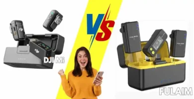 Comparativa de micrófonos inalámbricos profesionales DJI MIC 2 y FULAIM X5M, destacando sus características y rendimiento.