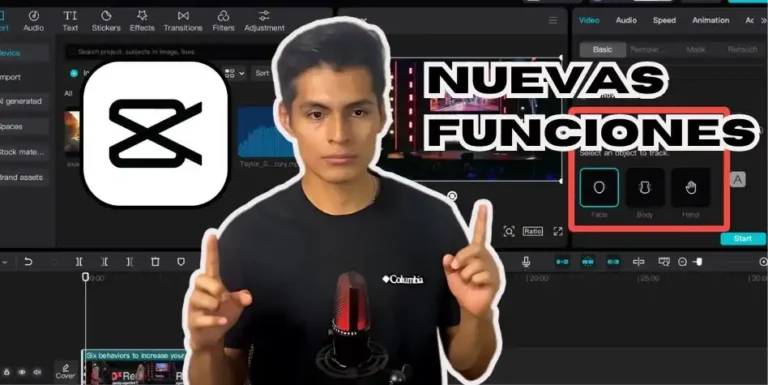 Pantalla de edición de CapCut mostrando las nuevas herramientas creativas para videos en 2025.