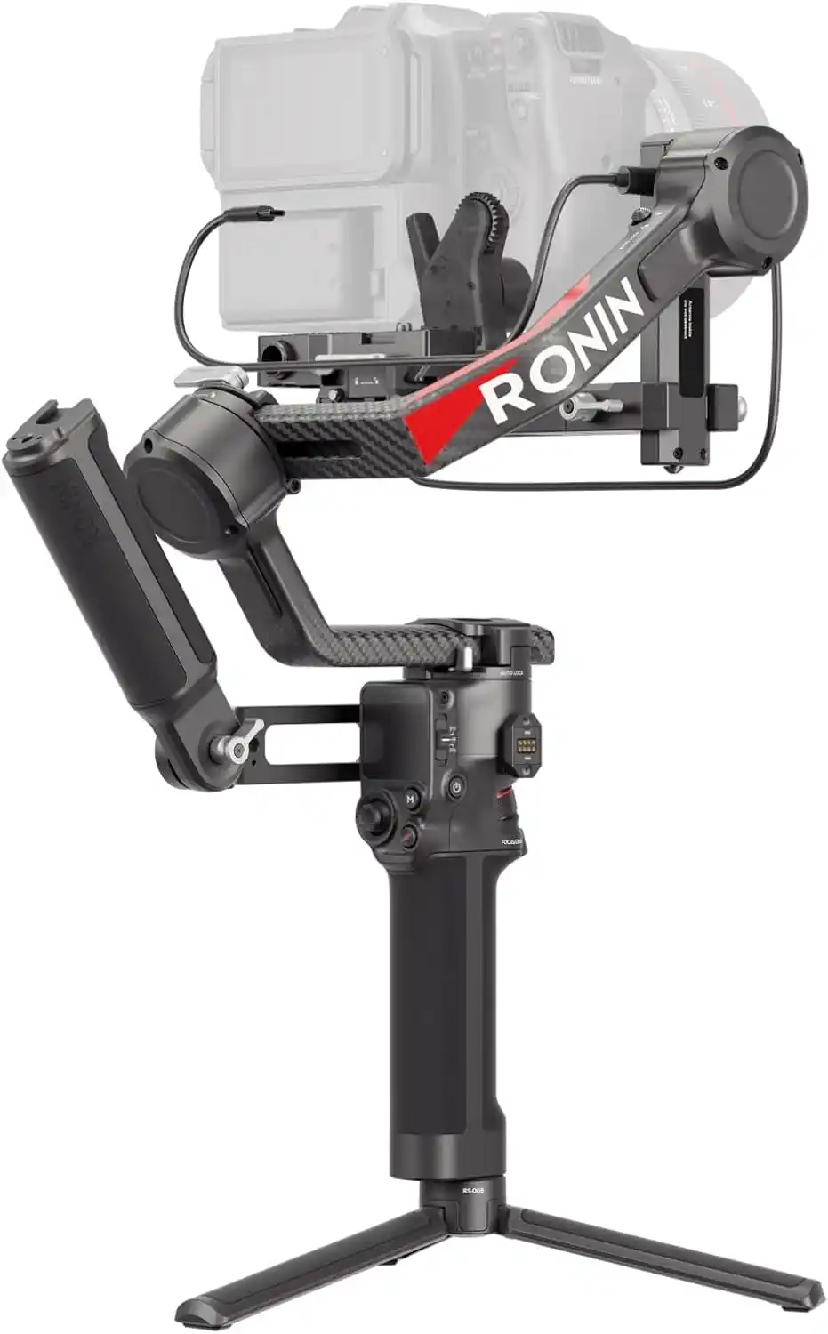 DJI RS 4: Todo sobre el Nuevo Gimbal Ronin para Creadores 2 Primer plano del DJI RS 4 mostrando su dise帽o ergon贸mico y funciones de estabilizaci贸n avanzadas.