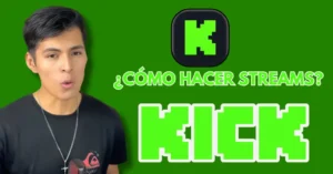 Interfaz de Kick mostrando herramientas para configurar y realizar streams en vivo, ideal para principiantes.