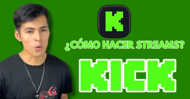 Interfaz de Kick mostrando herramientas para configurar y realizar streams en vivo, ideal para principiantes.