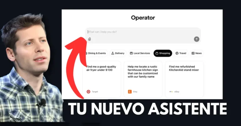 Interfaz de Operator mostrando cómo ChatGPT gestiona y optimiza campañas de Facebook Ads de manera automatizada.