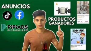 PipiADS: herramienta definitiva para encontrar productos ganadores. 1 Captura de pantalla de la interfaz de PipiADS mostrando un panel con los productos más virales, métricas de engagement y tendencias en TikTok y Facebook.